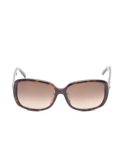 Pre-owned Gucci 2000s Square-frame Gradient Sunglasses In Brown