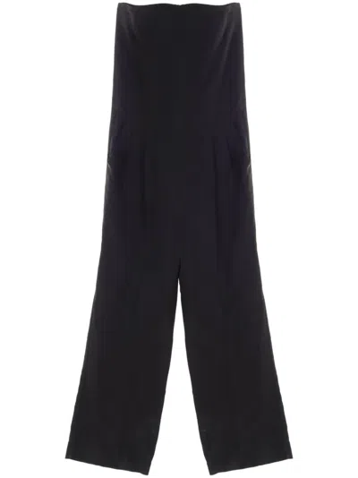 Pre-owned Gucci 2000s Strapless Jumpsuit In Black