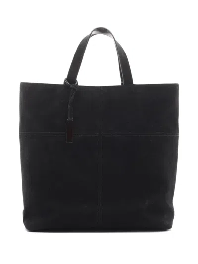 Pre-owned Gucci 2000s Suede Tote Bag In Black