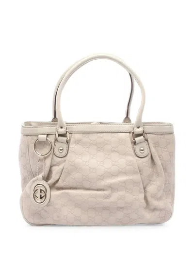 Pre-owned Gucci 2000s Sukey Ssima Tote Bag In Neutral