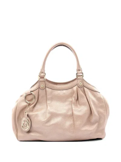 Pre-owned Gucci 2000s Sukey Tote Bag In Neutral