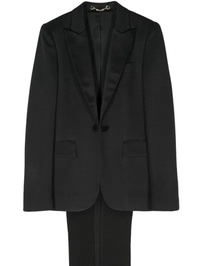 Pre-owned Gucci 2000s Textured Suit In Black