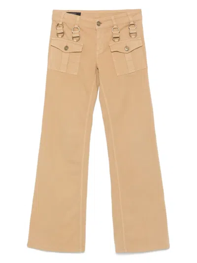Pre-owned Gucci 2000s Twill-weave Trousers In Neutrals
