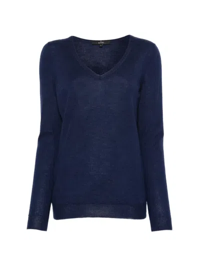 Pre-owned Gucci 2000s V-neck Sweater In Blue