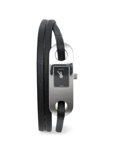 Pre-owned Gucci 2001 Wrap 14mm Watch In Black