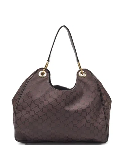 Pre-owned Gucci 2004 Gg Supreme-pattern Tote Bag In Brown
