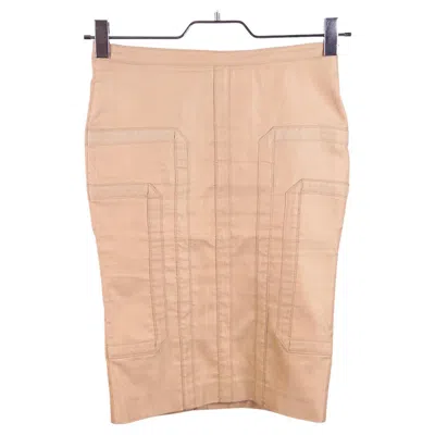 Pre-owned Gucci 2004  Tom Ford 2004 Skirt Cotton Silk In Sand