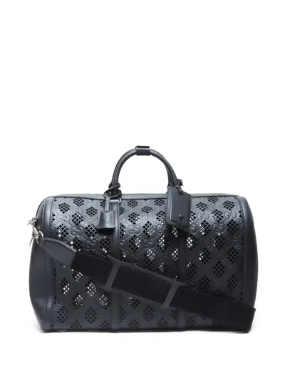 Pre-owned Gucci 2005-2020s Gg Perforated Boston Bag In 黑色