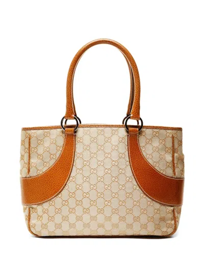 Pre-owned Gucci 2005-2015 Gg Canvas Tote Bag In Neutral