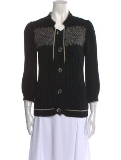 Pre-owned Gucci 2007 Camel Hair Sweater In Black