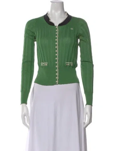 Pre-owned Gucci 2007 Linen Sweater In Green