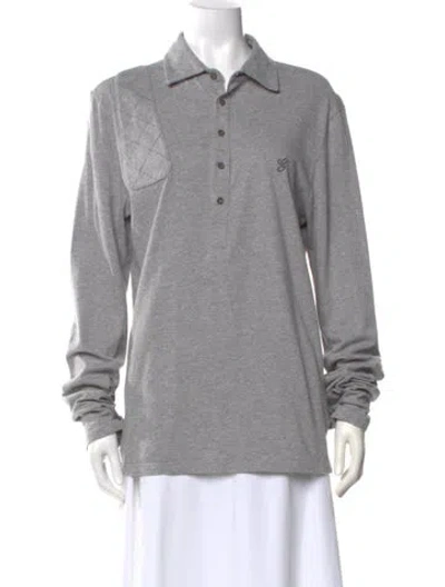 Pre-owned Gucci 2008 Long Sleeve Polo In Gray