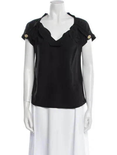 Pre-owned Gucci 2008 Silk Blouse In Black