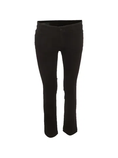 Pre-owned Gucci 2009 Logo-print Jeans In Black
