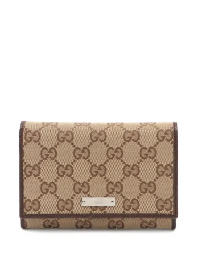 Pre-owned Gucci 200s Signature Logo-printed Wallet
