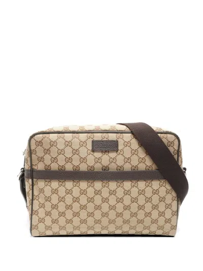 Pre-owned Gucci 2010-2020s Gg Canvas Shoulder Bag In Neutral