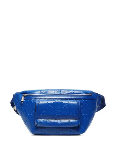 Pre-owned Gucci 2010-2020s Gg Spreme Belt Bag In Blue