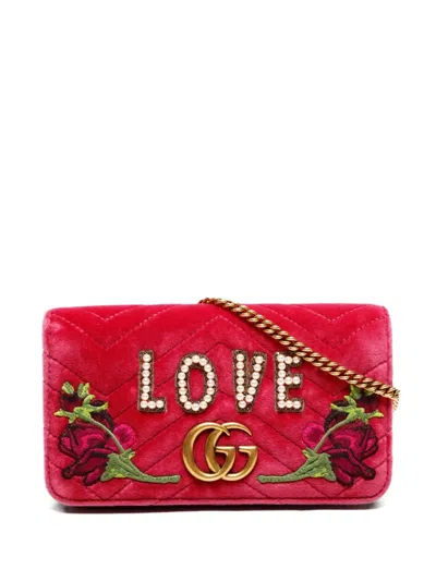 Pre-owned Gucci 2010-2024 Love Shoulder Bag In Pink