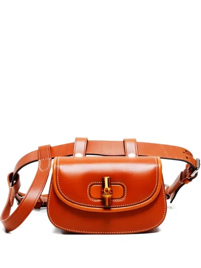 Pre-owned Gucci 2010-2025 Bamboo Belt Bag In Brown