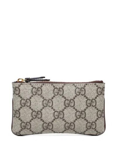 Pre-owned Gucci 2010-2025 Gg Supreme Keycase In Neutral