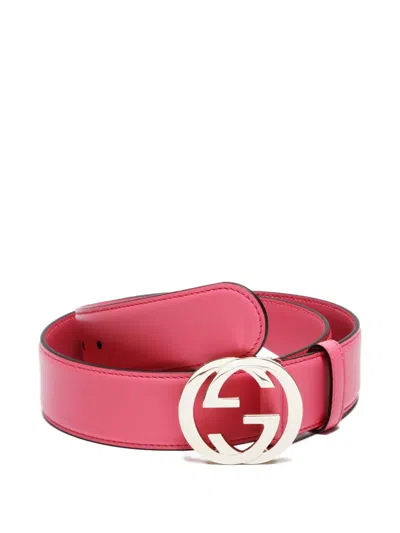 Pre-owned Gucci 2010-2025 Interlocking G Belt In Pink