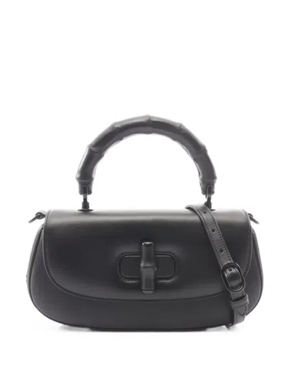 Pre-owned Gucci 2010 Bamboo Diva Handbag In Black