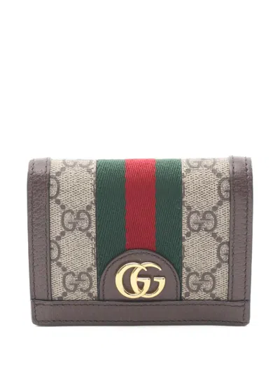 Pre-owned Gucci 2010's Bi-fold Leather Wallet In Neutral
