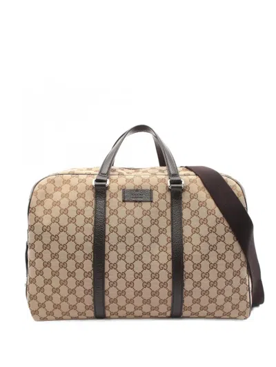 Pre-owned Gucci 2010 Gg Canvas Boston Bag In Neutrals