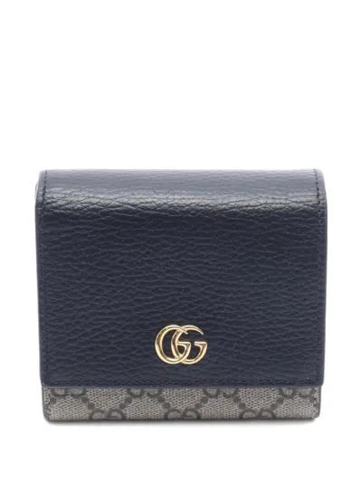 Pre-owned Gucci 2010 Gg Marmont Wallet In Black