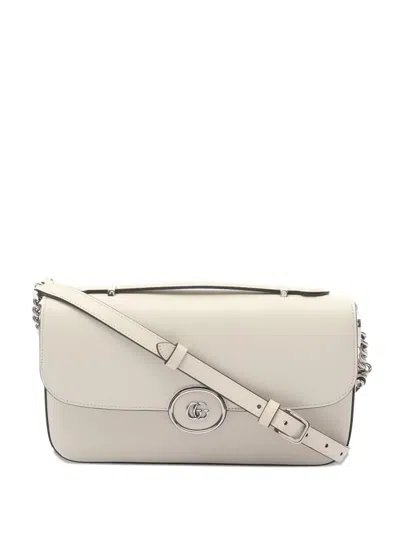 Pre-owned Gucci 2010 Gg Petit Leather Shoulder Bag In Neutral