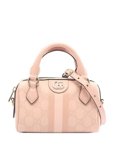 Pre-owned Gucci 2010's Sherry Line Gg Supreme Tote Bag In Pink