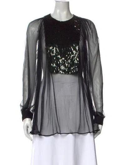 Pre-owned Gucci 2010's Silk Blouse In Black