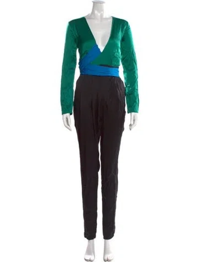 Pre-owned Gucci 2010 Silk Jumpsuit In Green