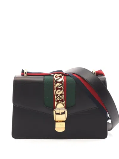 Pre-owned Gucci 2010 Sylvie Small Shoulder Bag In Black