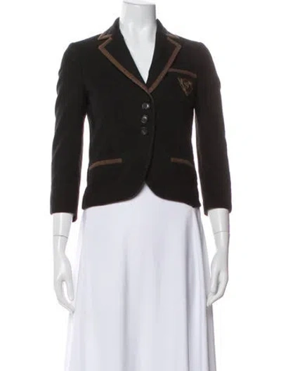 Pre-owned Gucci 2010's Velvet Blazer In Multi