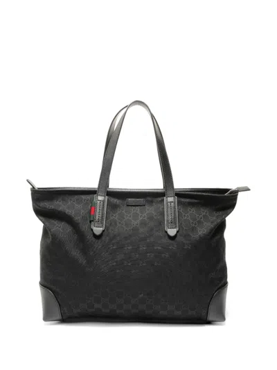 Pre-owned Gucci 2010-2016 Gg Canvas Tote Bag In Black