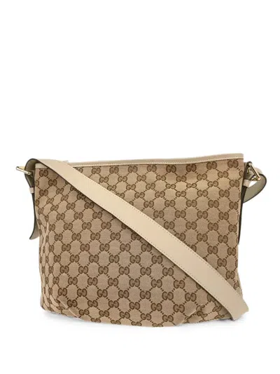Pre-owned Gucci 2010-2020s Gg Shoulder Bag In Neutrals