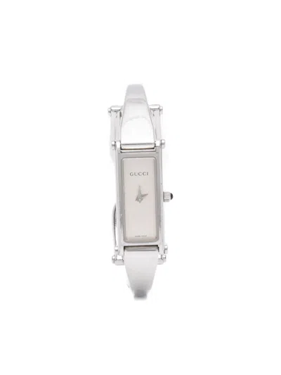 Pre-owned Gucci 2010s 1500l Rectangular 8mm In Silver