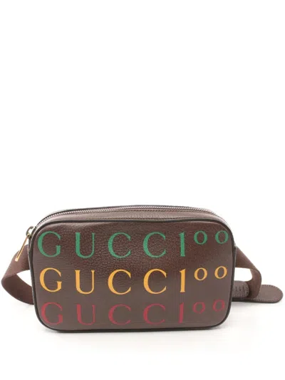 Pre-owned Gucci 2010s Aria 100th Anniversary Belt Bag In Brown