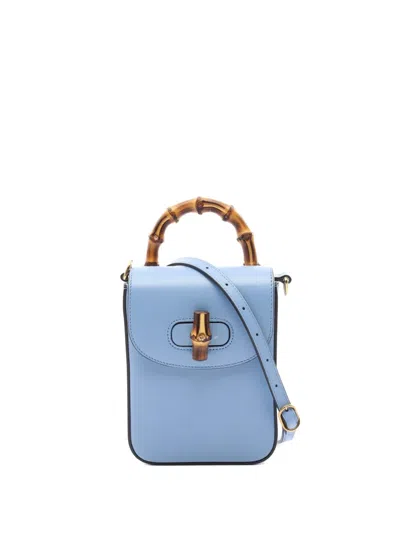 Pre-owned Gucci 2010s Bamboo Handbag In Blue