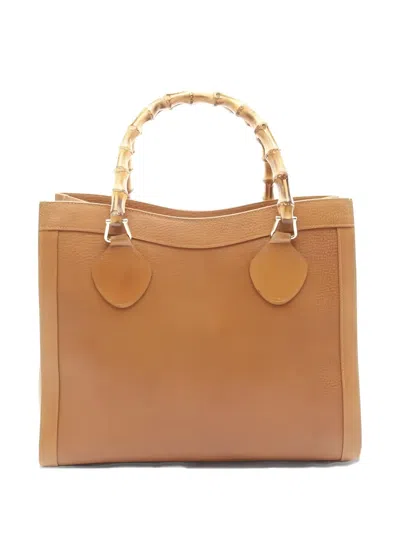 Pre-owned Gucci 2010s Bamboo Tote Bag In Brown