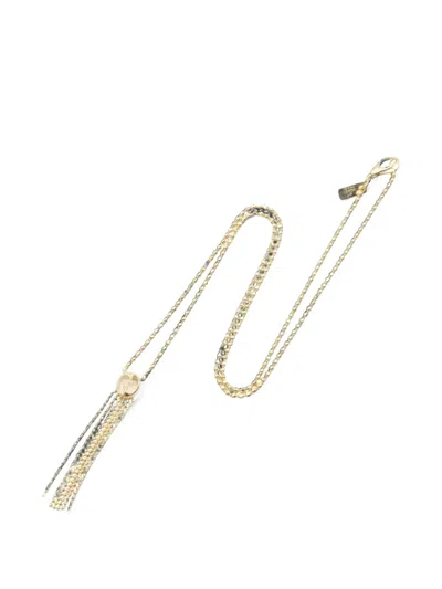 Pre-owned Gucci 2010s Beaded-fringe Necklace In Gold