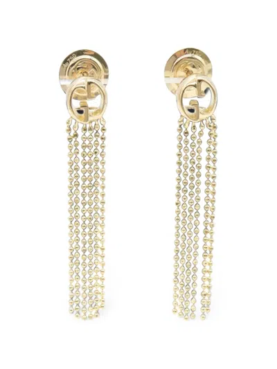 Pre-owned Gucci 2010s Bead-fringe Earrings In Gold