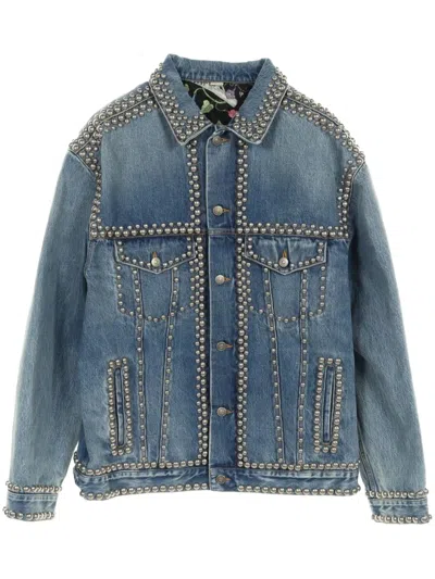 Pre-owned Gucci 2010s Bee Jacket In Blue