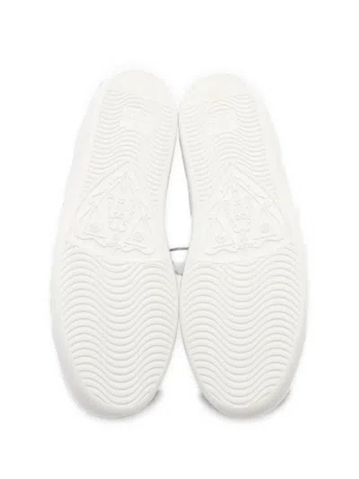 Pre-owned Gucci 2010s Bee Web Stripe Sneakers In White
