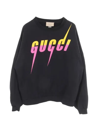 Pre-owned Gucci 2010s Blade Print Sweatshirt In Black