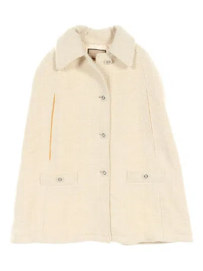 Pre-owned Gucci 仿羔皮呢粗花呢斗篷（2010年代典藏款）