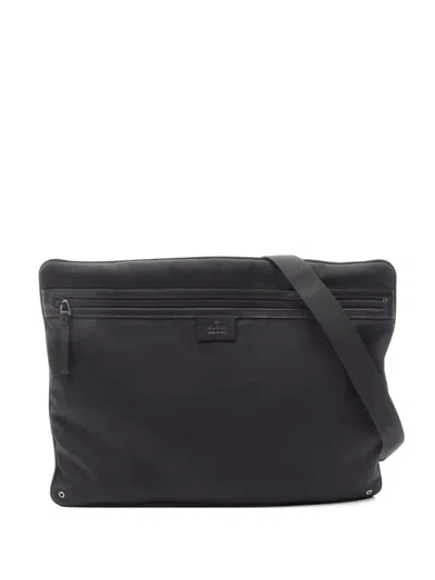 Pre-owned Gucci 2010s Canvas Shoulder Bag In Black