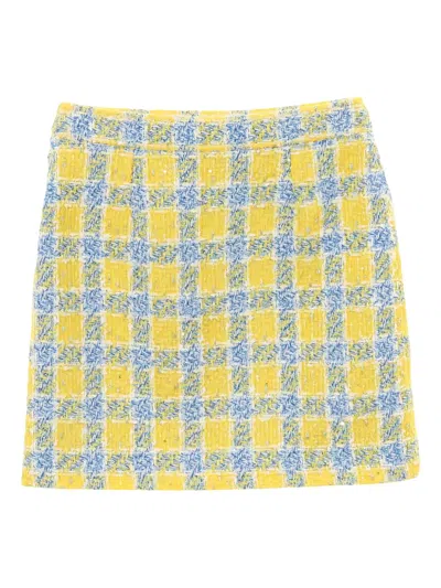 Pre-owned Gucci 2010s Check Mini Skirt In Yellow