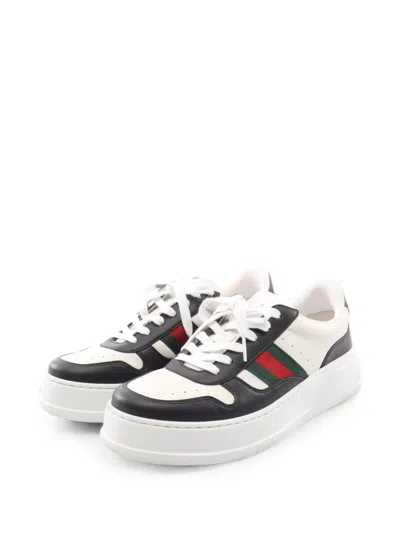Pre-owned Gucci 2010s Chunky Leather Sneakers In White